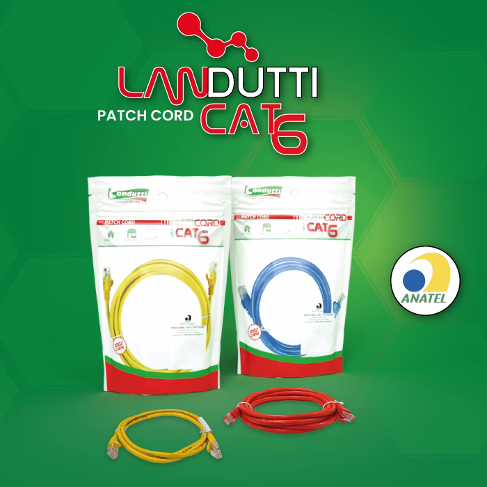 patch cord cat6 homologado Anatel, anti chamas, rede estruturada.