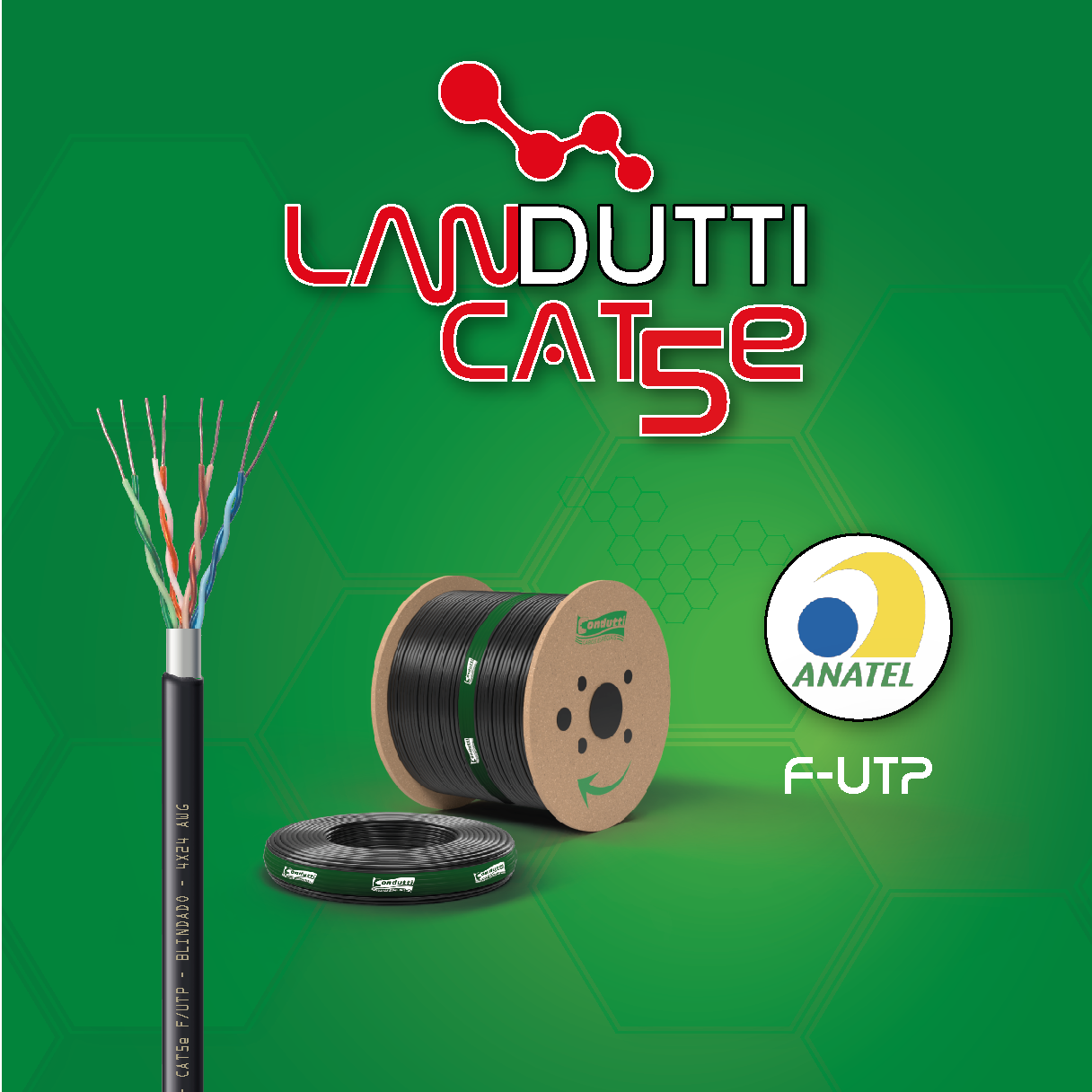 Cabo de rede Cat5e F/UTP homologado ANATEL