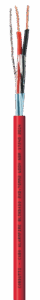 Cabo de incendio 0,75mm2 na cor vermelho, blindado, anti-chama 105 graus