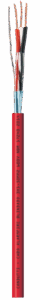 Cabo de incendio 1,50mm2 na cor vermelho, blindado, anti-chama 105 graus