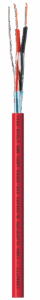 Cabo de incendio 2x2,50mm2 na cor vermelho, blindado, anti-chama 105 graus